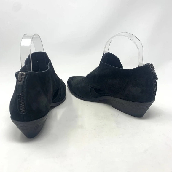 Eileen Fisher‎ Cluster Cutout Booties Black Suede Size US 7.5 - Picture 9 of 12